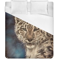 Snow Leopard Duvet Cover (california King Size) by ArtByThree