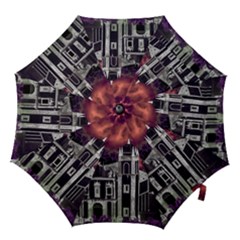 Fantasy Tropical Cityscape Aerial View Hook Handle Umbrellas (small) by dflcprints