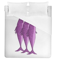 Mackerel - Magenta Duvet Cover (queen Size) by Valentinaart