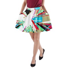Colorful Big Bang A-line Pocket Skirt by Valentinaart