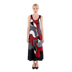 Creative Spot - Red Sleeveless Maxi Dress by Valentinaart