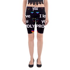 Proudly Love Yoga Cropped Leggings by Valentinaart