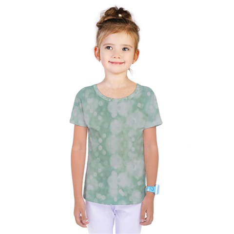 Light Circles, Mint Green Color Kids  One Piece Tee by picsaspassion