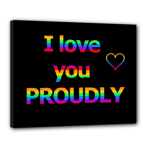 I Love You Proudly Canvas 20  X 16  by Valentinaart
