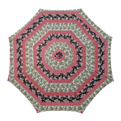 Cute Flower Pattern Golf Umbrellas by Brittlevirginclothing