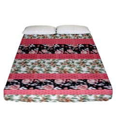 Cute Flower Pattern Fitted Sheet (king Size) by Brittlevirginclothing
