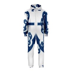 Blue Anchor Oil Painting Art Hooded Jumpsuit (kids)