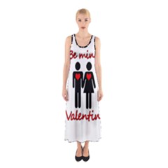 Be Mine Valentine Sleeveless Maxi Dress by Valentinaart
