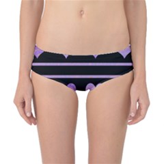 Purple Harts Pattern Classic Bikini Bottoms by Valentinaart
