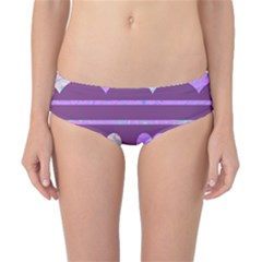 Purple Harts Pattern 2 Classic Bikini Bottoms by Valentinaart