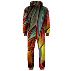 Fractal Bird Of Paradise Hooded Jumpsuit (men) by WolfepawFractals