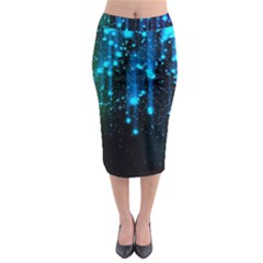 Abstract Stars Falling Wallpapers Hd Midi Pencil Skirt by Brittlevirginclothing