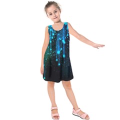 Abstract Stars Falling Wallpapers Hd Kids  Sleeveless Dress by Brittlevirginclothing