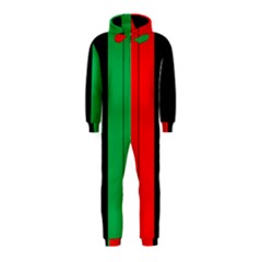 Kwanzaa Colors African American Red Black Green  Hooded Jumpsuit (kids) by yoursparklingshop