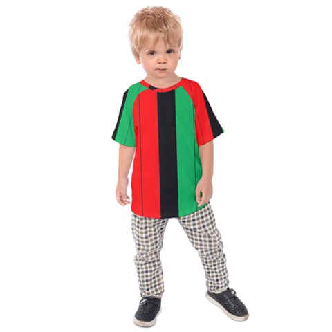 Kwanzaa Colors African American Red Black Green  Kids  Raglan Tee by yoursparklingshop