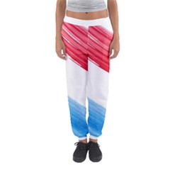 Tricolor Banner Flag, Red White Blue Women s Jogger Sweatpants by picsaspassion