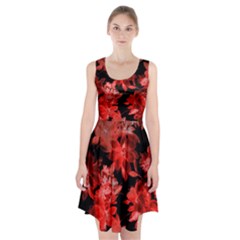 Red Flower  Racerback Midi Dress by Brittlevirginclothing