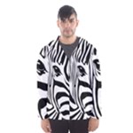 Animal Cute Pattern Art Zebra Hooded Wind Breaker (Men)