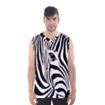 Animal Cute Pattern Art Zebra Men s Basketball Tank Top