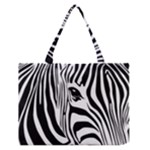 Animal Cute Pattern Art Zebra Medium Zipper Tote Bag