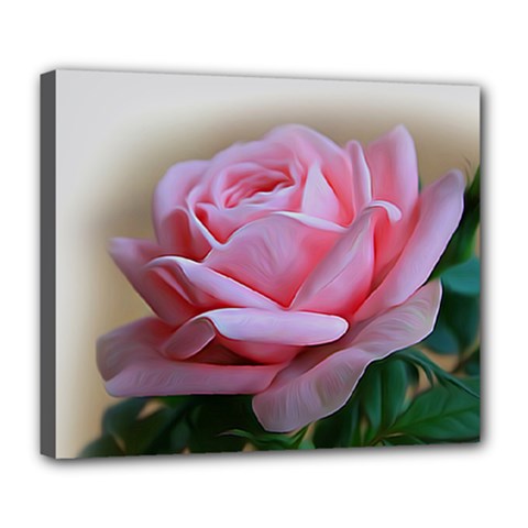 Rose Pink Flowers Pink Saturday Deluxe Canvas 24  X 20   by Amaryn4rt