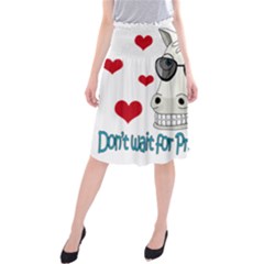 Don t Wait For Prince Sharming Midi Beach Skirt by Valentinaart
