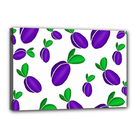 Decorative Plums Pattern Canvas 18  X 12  by Valentinaart