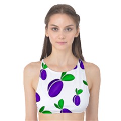 Decorative Plums Pattern Tank Bikini Top by Valentinaart