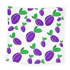 Decorative Plums Pattern Square Tapestry (large) by Valentinaart