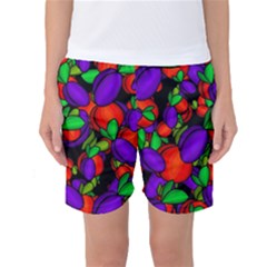 Plums And Peaches Women s Basketball Shorts by Valentinaart
