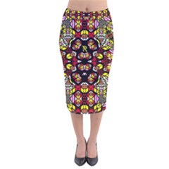 Queen Honey Velvet Midi Pencil Skirt by MRTACPANS