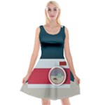 Camera Vector Illustration Reversible Velvet Sleeveless Dress