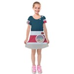 Camera Vector Illustration Kids  Short Sleeve Velvet Dress