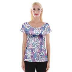 Cute Colorful Nenuphar Flower Women s Cap Sleeve Top by Brittlevirginclothing