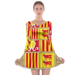 Coat Of Arms Of Andorra Long Sleeve Skater Dress by abbeyz71