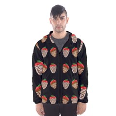 Chocolate Strawberies Hooded Wind Breaker (men) by Valentinaart