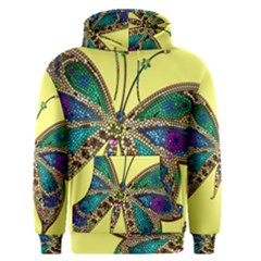 Butterfly Mosaic Yellow Colorful Men s Pullover Hoodie by Amaryn4rt