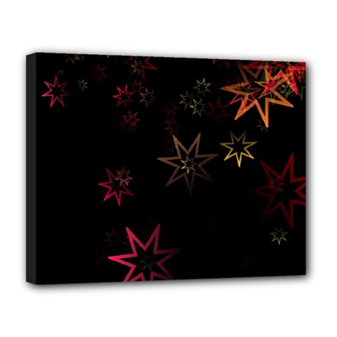 Christmas Background Motif Star Canvas 14  X 11  by Amaryn4rt