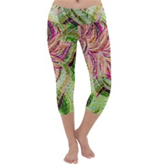 Colorful Design Acrylic Capri Yoga Leggings by Amaryn4rt