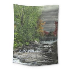 Landscape Summer Fall Colors Mill Medium Tapestry by Amaryn4rt