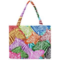 Zebra Colorful Abstract Collage Mini Tote Bag by Amaryn4rt