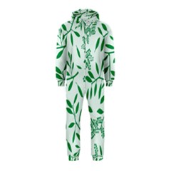Leaves Foliage Green Wallpaper Hooded Jumpsuit (kids) by Amaryn4rt