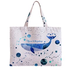 Galaxy-whale Mini Tote Bag by Wanni