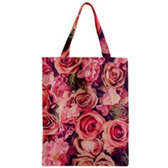 Beautiful Pink Roses Zipper Classic Tote Bag by Brittlevirginclothing