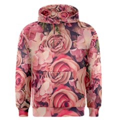 Beautiful Pink Roses  Men s Pullover Hoodie by Brittlevirginclothing