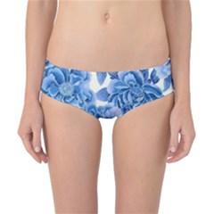 Blue Flowers Classic Bikini Bottoms by Brittlevirginclothing