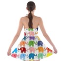 Colorful small elephants Strapless Bra Top Dress View2