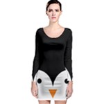 Cute pinguin Long Sleeve Bodycon Dress