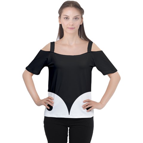 Cute Pinguin Women s Cutout Shoulder Tee by Brittlevirginclothing