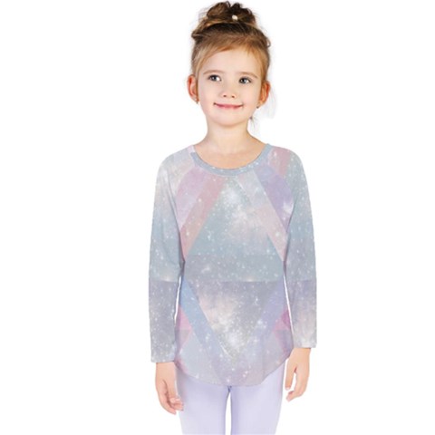 Pastel Colored Crystal Kids  Long Sleeve Tee by Brittlevirginclothing